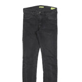 VERSACE Womens Jeans Black Slim Skinny Denim Medium W28 L34 Designer Zip