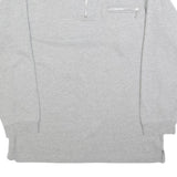 CHALET Mens Grey Cotton Blend Sweatshirt XL Collar Zip Pocket Casual Pullover