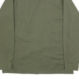 SELMA APPAREL Mens Green Plain Military Style Shirt M Army Jacket Button Pocket