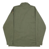 SELMA APPAREL Mens Green Plain Military Style Shirt M Army Jacket Button Pocket