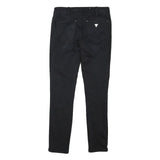 GUESS Womens Black Slim Skinny Denim Raw W27 L26 Jeans Zip Cotton Blend