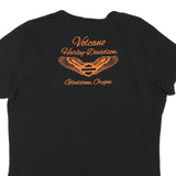 HARLEY DAVIDSON Womens Black Ride Free Graphic T-Shirt 2XL Short Sleeve V-Neck