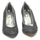 MICHIEL Womens Black Leather High Heels UK 1.5 Classic Elegant Footwear