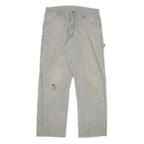 CARHARTT Mens Cotton Blend Beige Regular Straight Trousers W32 L30 Workwear