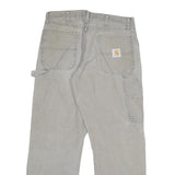 CARHARTT Mens Cotton Blend Beige Regular Straight Trousers W32 L30 Workwear