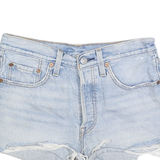 LEVI'S Womens Denim Blue Casual Cut-Off Shorts Size S W27 Distressed