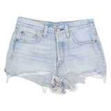 LEVI'S Womens Denim Blue Casual Cut-Off Shorts Size S W27 Distressed
