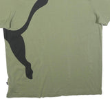 PUMA Mens Green Black Graphic T-Shirt XL Short Sleeve Crew Neck Sport Casual
