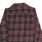 TOMMY HILFIGER Womens Black & Red Check Shirt L Cotton Blend Casual Long Sleeve