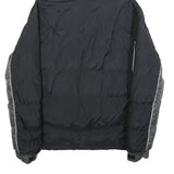 FILA Mens Black & Grey Puffer Jacket XL Polyester Zip Hooded Plain Sportswear