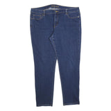 MICHAEL KORS Womens Slim Blue Denim Jeans W38 L28 Stretch Cotton Blend Zip