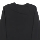 GUESS Womens Black Cotton Blend Crew Neck Sweatshirt S Classic Logo