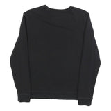 GUESS Womens Black Cotton Blend Crew Neck Sweatshirt S Classic Logo