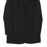 ZARA Womens Black Tailored Jacket S Polyester Blend Button Plain Long Sleeve