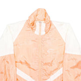 SPEEDWAY Womens Peach & White Colourblock Zip Up Nylon Jacket S Casual Outerwear