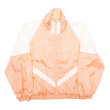 SPEEDWAY Womens Peach & White Colourblock Zip Up Nylon Jacket S Casual Outerwear
