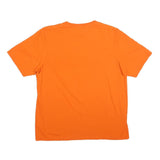 RUSSELL ATHLETIC Mens Orange Tennessee T-Shirt L Short Sleeve Crew Neck Cotton