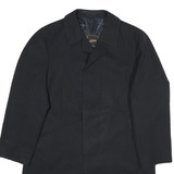 STRELLSON Mens Black Classic Cotton Blend Jacket XL Button Fastening Plain