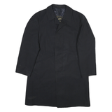 STRELLSON Mens Black Classic Cotton Blend Jacket XL Button Fastening Plain