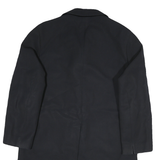 STRELLSON Mens Black Classic Cotton Blend Jacket XL Button Fastening Plain