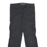 DICKIES Womens Relaxed Black Cargo Trousers Size W30 L30 Casual Workwear Zip