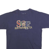 HARD ROCK CAFE Mens Blue San Francisco Cotton Blend T-Shirt L Short Sleeve Crew