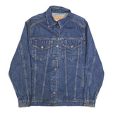 LEVI'S Womens Blue Denim Jacket M Cotton Button Plain Classic Fit Western Style