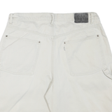 SILVERTAB Mens Shorts White Casual Cotton Blend M W36 Comfortable Summer Wear