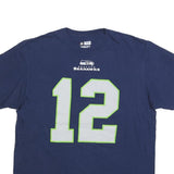 NFL Mens Blue Seattle Seahawks 12 Graphic T-Shirt XL Short Sleeve Crew Neck