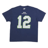 NFL Mens Blue Seattle Seahawks 12 Graphic T-Shirt XL Short Sleeve Crew Neck