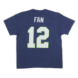 NFL Mens Blue Seattle Seahawks 12 Graphic T-Shirt XL Short Sleeve Crew Neck