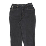 CERRUTI Womens Regular Black Denim Cotton Blend Jeans W30 L30 Classic Zip
