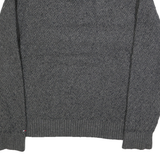 TOMMY HILFIGER Mens Grey Patterned Pullover Jumper Wool Blend XL Shawl Collar