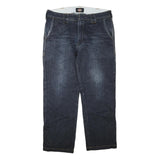 DICKIES Mens Regular Fit Blue Denim Jeans W36 L29 Zip Cotton Blend Workwear