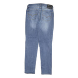 GUESS Womens Slim Blue Denim Slim Jeans W30 L31 Cotton Blend Zip Casual