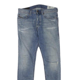 DIESEL Mens Slim Blue Denim Light Wash Jeans W31 L31 Classic Cotton Blend Zip