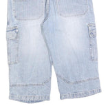 JEANS LINE Mens Shorts Blue Cargo Denim M W32 Casual Cotton Blend Summer