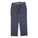 CALVIN KLEIN JEANS Womens Blue Regular Straight Denim Raw W32 L28 Zip Waistband