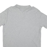POLO RALPH LAUREN Mens Grey Short Sleeve Plain XL Cotton Blend Polo Shirt Casual
