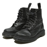 DR MARTENS Womens Lace-Up Boots Black Leather UK 3 Stylish Durable Combat Wear