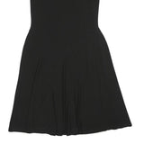 LAUREN RALPH LAUREN Womens Black Fit & Flare Polyester Dress S V-Neck Cap Sleeve