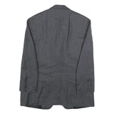 FACONNABLE Mens Grey Wool Blend Coach Jacket M Button Closure Tailored Plain