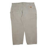 CARHARTT Mens Cotton Blend Beige Regular Fit Straight Leg Trousers W48 L29
