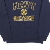 SOFFE Womens Navy Navy Girlfriend Crew Neck Sweatshirt S Cotton Blend Pullover
