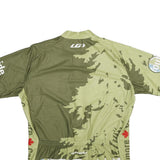LOUISGARNEAU Mens Green & Light Green Outside Cycling Jersey M Short Sleeve Crew