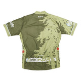 LOUISGARNEAU Mens Green & Light Green Outside Cycling Jersey M Short Sleeve Crew