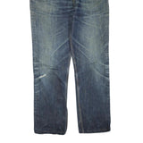 CARHARTT Mens Regular Blue Denim Slim Straight Jeans W36 L31 Distressed Zip
