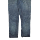 CARHARTT Mens Regular Blue Denim Slim Straight Jeans W36 L31 Distressed Zip