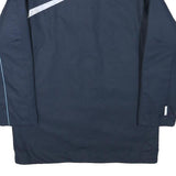 NIKE Mens Navy Blue Sports Jacket L Polyester Blend Zip Plain Lightweight Active