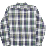 AS Mens Blue Green White Check Shirt M Long Sleeve Cotton Blend Casual